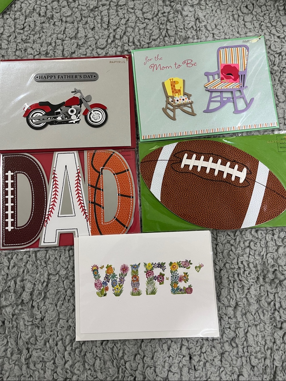 Lot of 5 Papyrus Father's - Mothers - New Mom - Mixed Lot - Sold at Papyrus